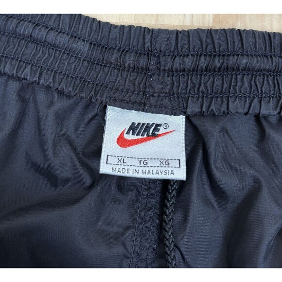 Vintage 90s Nike Track Pants / Sweatpants / Black / Embroidered / Size XL - Picture 7 of 7